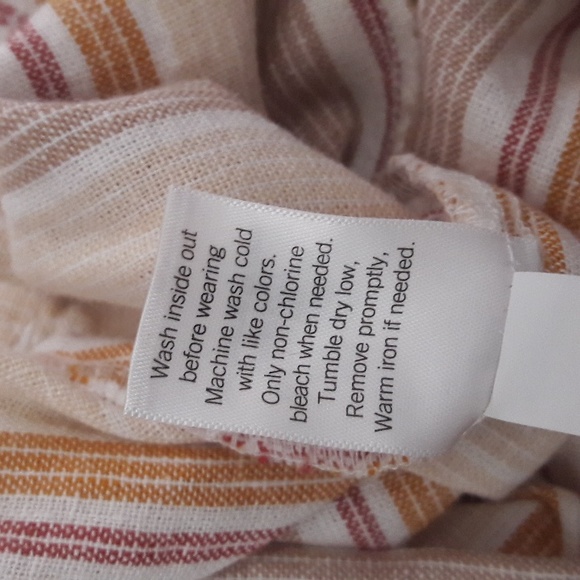 NWT "Sonoma" Woman's Striped  Button Front Midi Skirt Size 4X - Picture 7 of 8